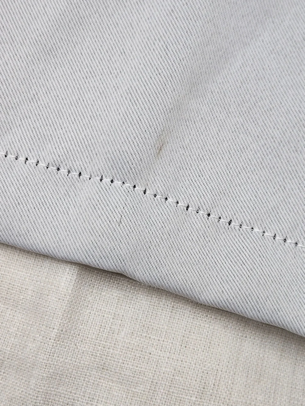 QUINCE Set Of 2 48x96 European Linen True Blackout Curtains White 9626